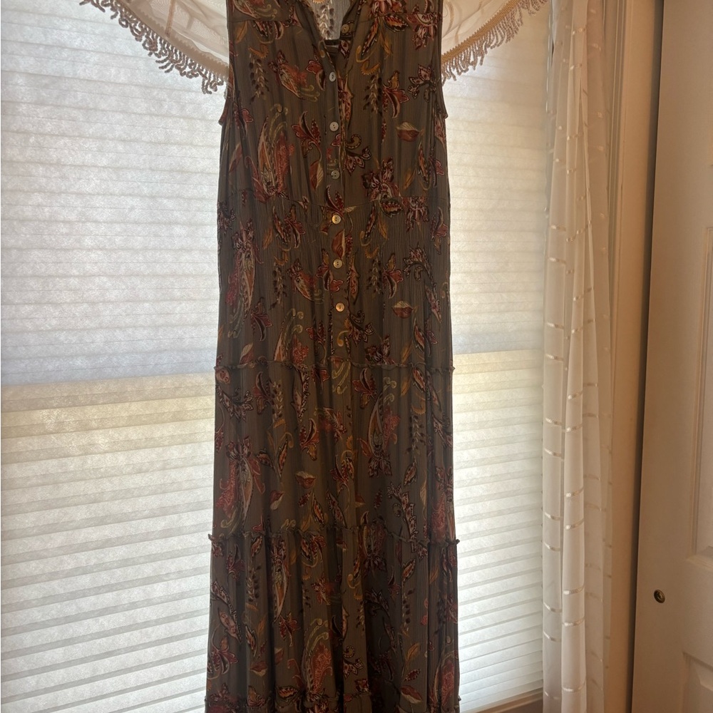Floral Button-Down Maxi Dress
